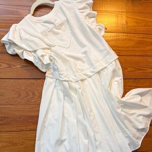 White Dress with Heart Detail